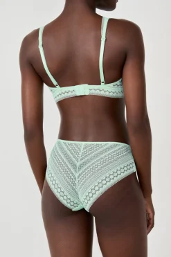 ETAM Braguitas Encaje|Culotte|Braguita con encaje VERDE P&Aacute;LIDO