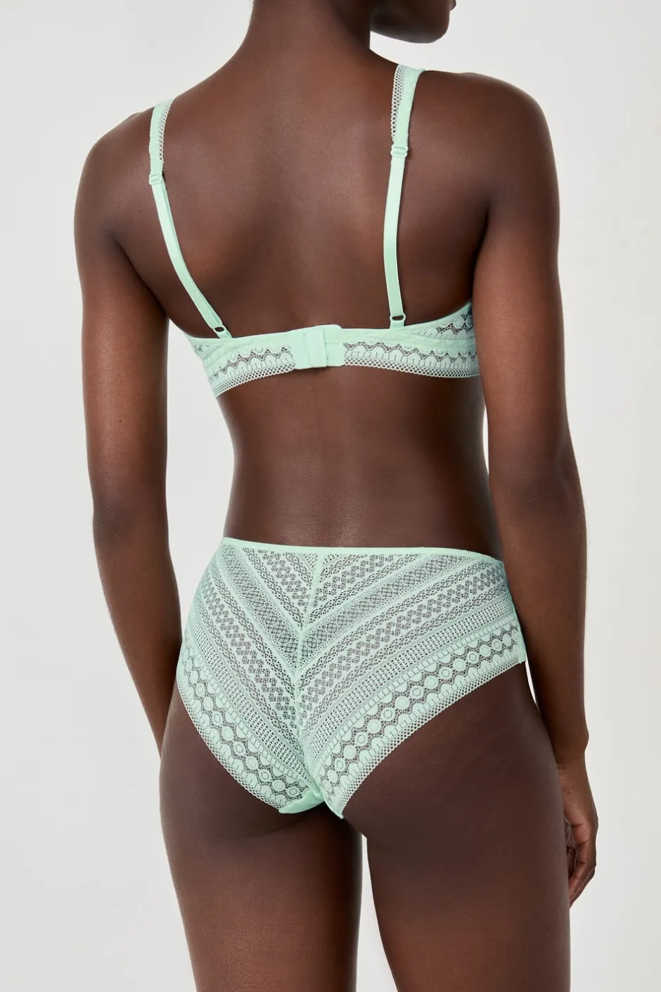 ETAM Braguitas Encaje|Culotte|Braguita con encaje VERDE PÁLIDO