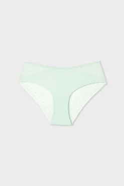 ETAM Braguitas Encaje|Culotte|Braguita con encaje VERDE PÁLIDO