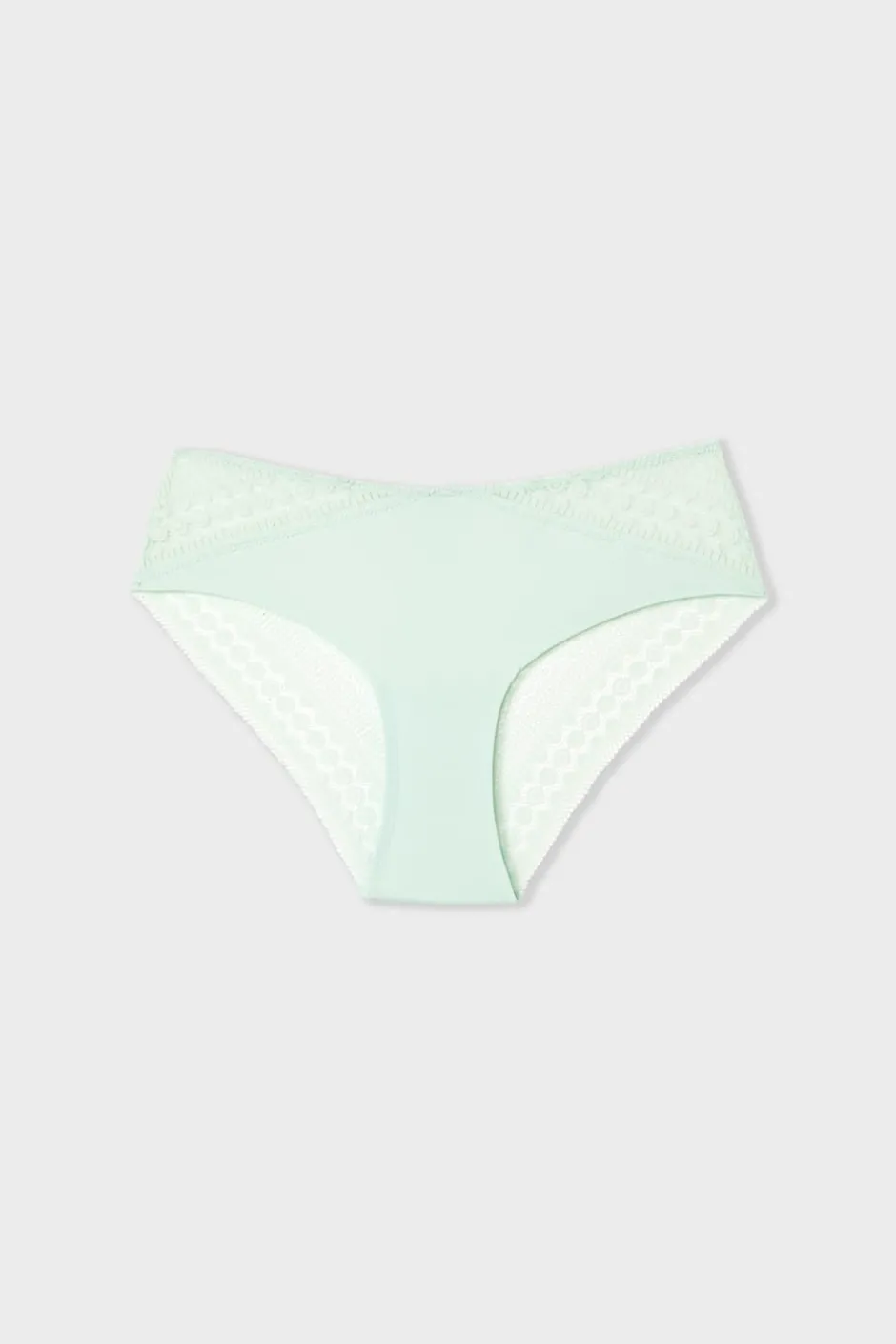 ETAM Braguitas Encaje|Culotte|Braguita con encaje VERDE PÁLIDO