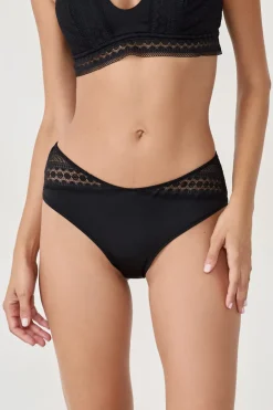 ETAM Braguitas Encaje|Culotte|Braguita culotte con detalle de encaje NEGRO