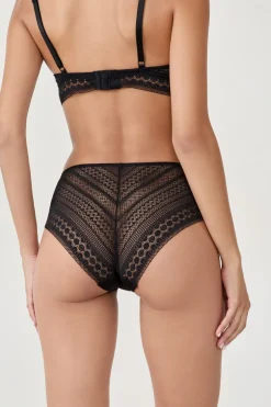 ETAM Braguitas Encaje|Culotte|Braguita culotte con detalle de encaje NEGRO