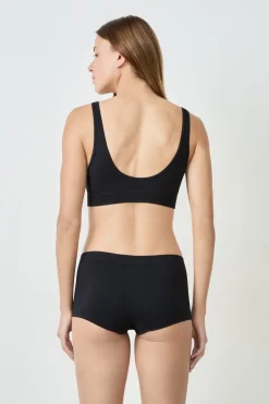 ETAM Culotte|Braguita culotte de canalé NEGRO
