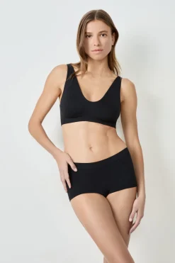 ETAM Culotte|Braguita culotte de canalé NEGRO