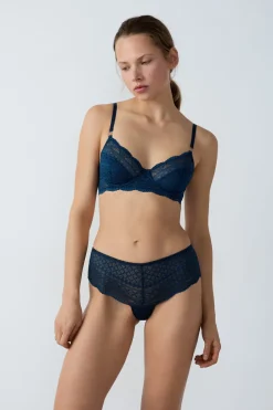 ETAM Braguitas Encaje|Culotte|Braguita culotte de encaje VERDE OSCURO