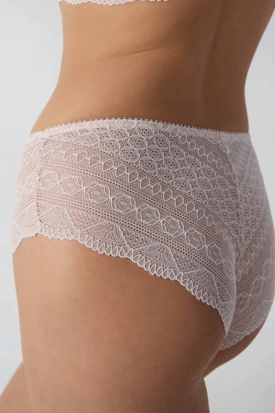 ETAM Braguitas Encaje|Culotte|Braguita culotte de encaje ROSA PÁLIDO