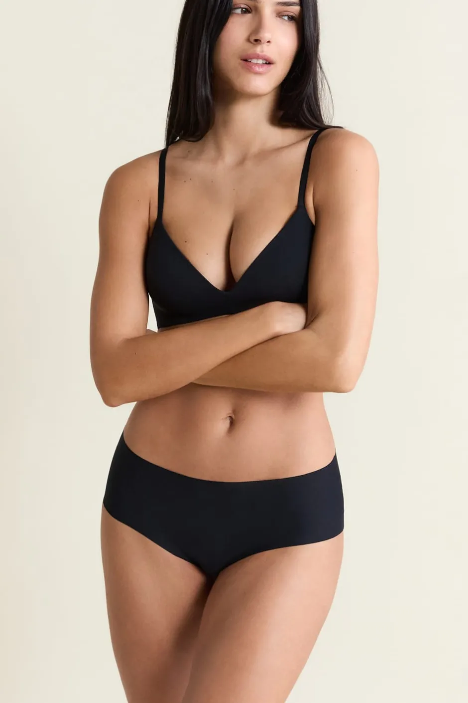 ETAM Braguitas Invisibles|Culotte|Braguita culotte de microfibra NEGRO