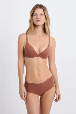 ETAM Culotte|Braguitas Invisibles|Braguita culotte de microfibra MARRÓN