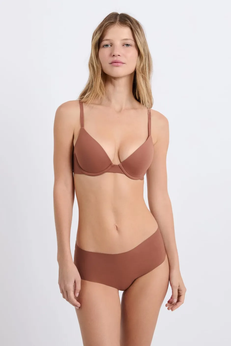 ETAM Culotte|Braguitas Invisibles|Braguita culotte de microfibra MARRÓN