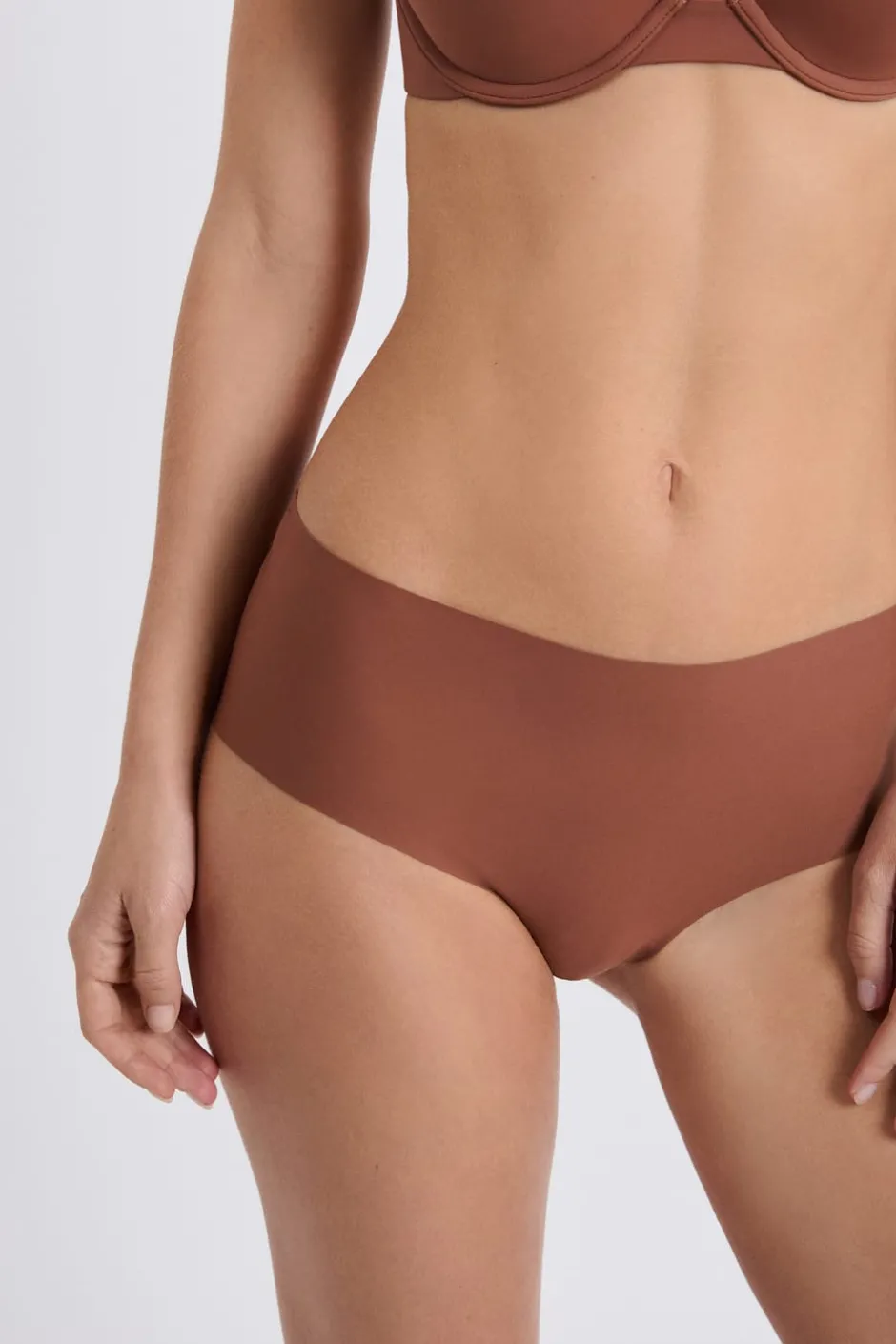 ETAM Culotte|Braguitas Invisibles|Braguita culotte de microfibra MARRÓN