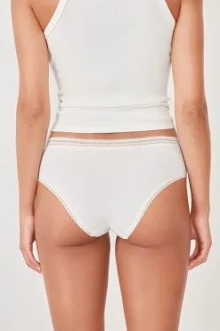 ETAM Culotte|Braguitas Party|Braguita culotte de microfibra con detalle de encaje BLANCO