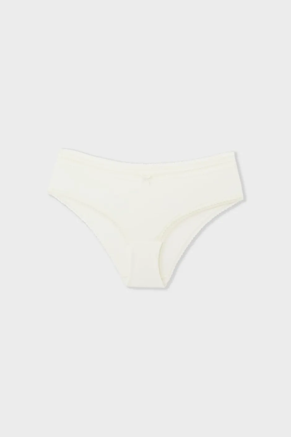 ETAM Culotte|Braguitas Party|Braguita culotte de microfibra con detalle de encaje BLANCO