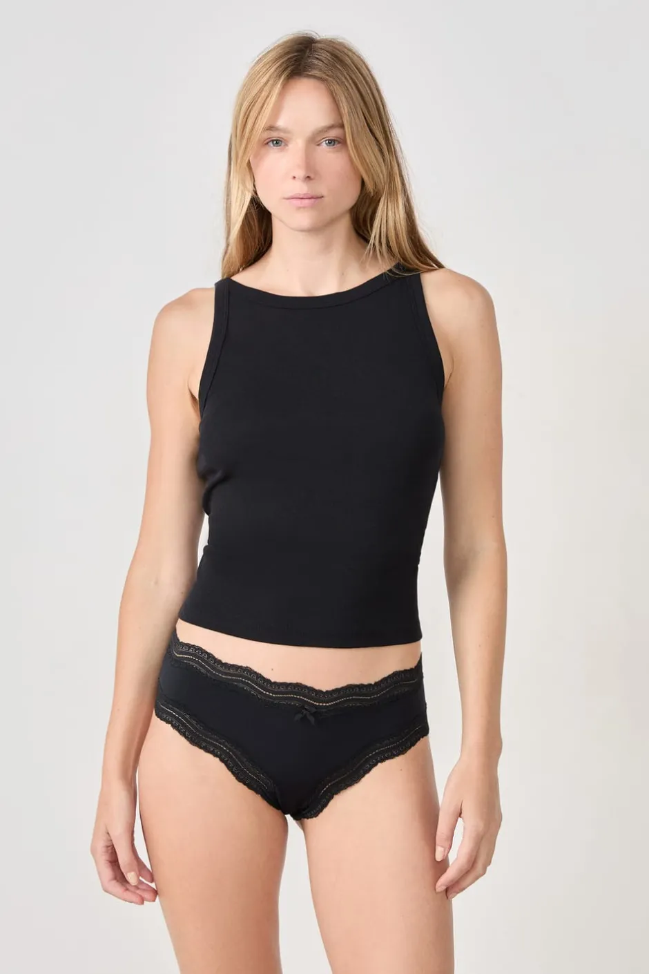 ETAM Culotte|Braguitas Party|Braguita culotte de microfibra con cordones NEGRO