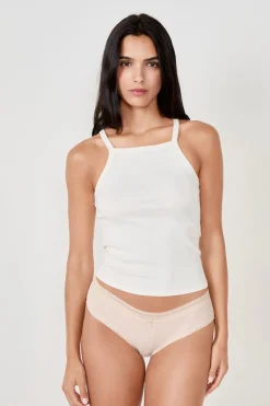 ETAM Culotte|Braguitas Party|Braguita culotte de microfibra con detalle de encaje NATURAL