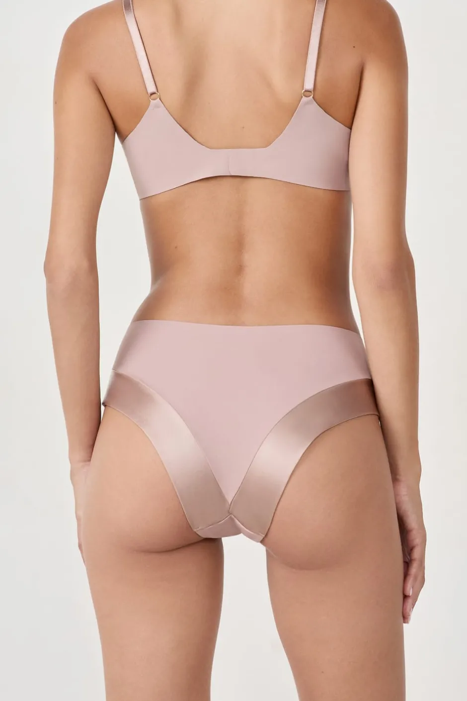 ETAM Braguitas Novias|Braguitas Invisibles|Braguita culotte de microfibra satinada TOPO