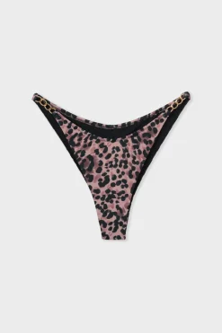 ETAM High Leg|Brasileñas|Braguita de bikini brasileña de tiro alto ESTAMPADO FONDO MARR&Oacute;N