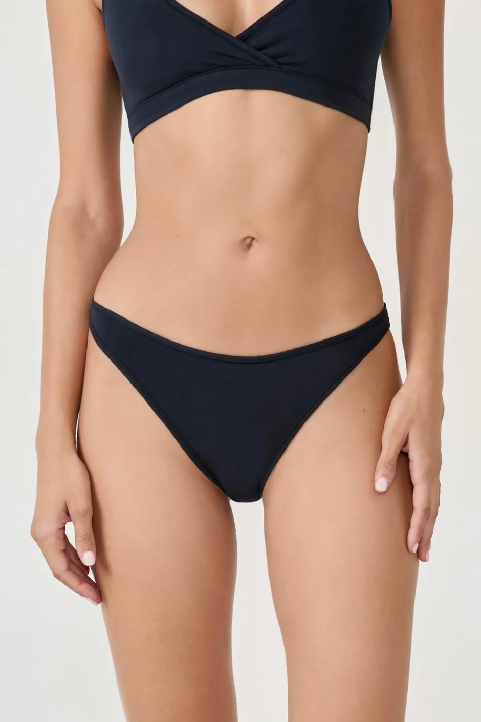 ETAM Braguita|Braguita de bikini de algodón NEGRO
