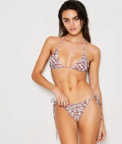 ETAM Bikini|Braguita de bikini de tirantes con estampado de cebra IMPRESO CON FONDO CRUDO