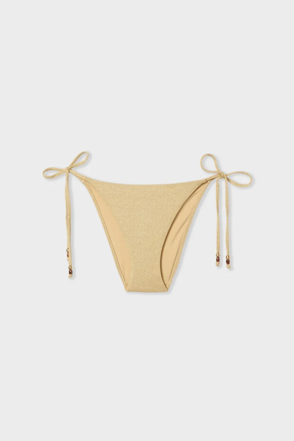 ETAM Anudadas|Bikini|Braguita de bikini de tiras brillantes DORADO