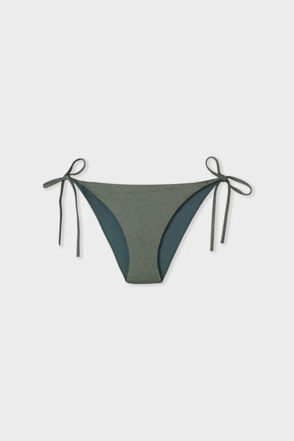 ETAM Anudadas|Braguita de bikini tejido brillante VERDE