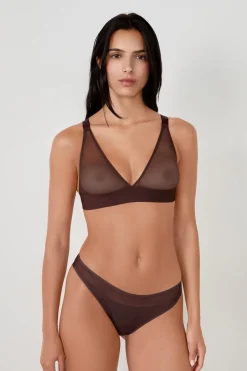 ETAM Braguitas Novias|Braguitas Invisibles|Braguita de malla CHOCOLATE