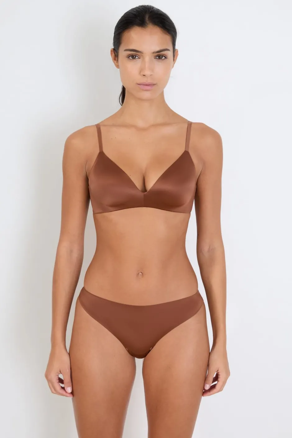 ETAM Braguitas Invisibles|Culotte|Braguita de microfibra MARRÓN