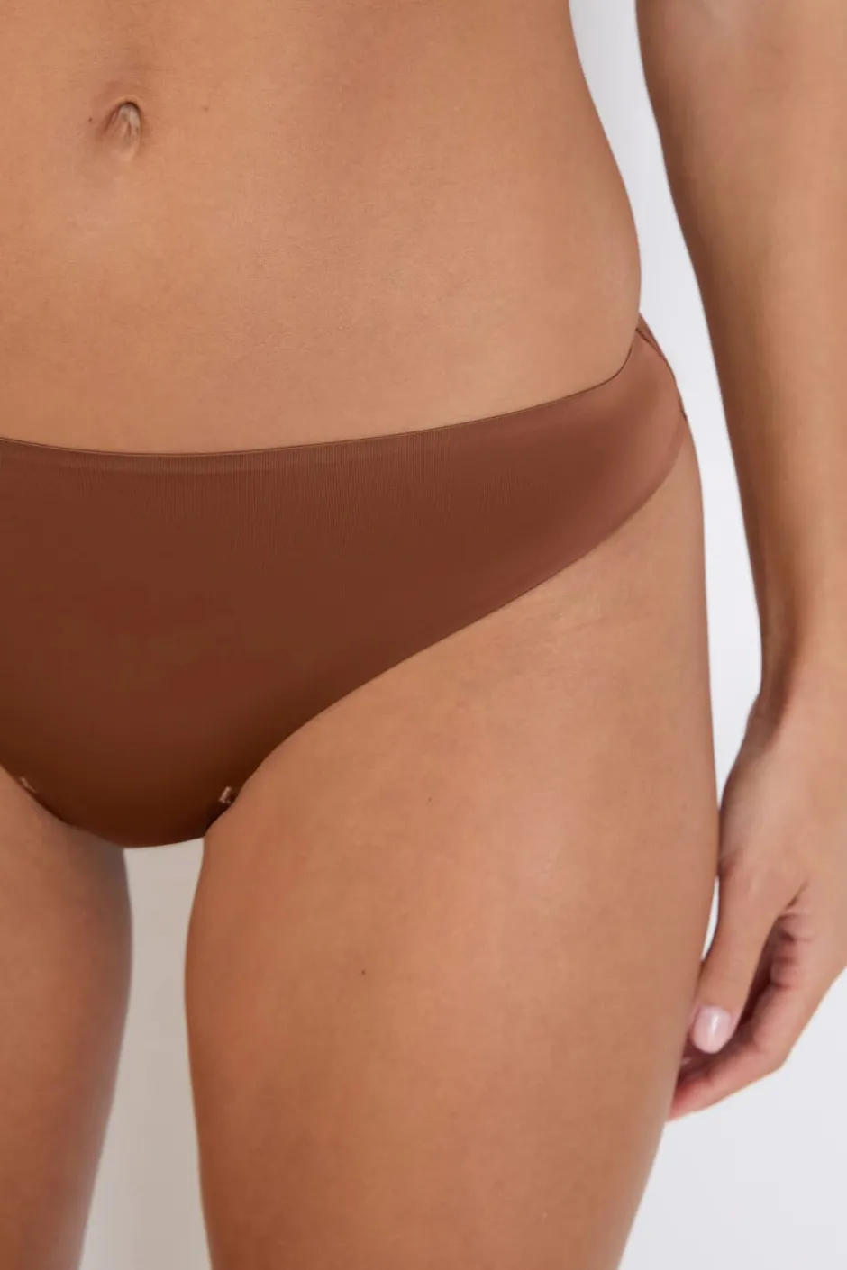 ETAM Braguitas Invisibles|Culotte|Braguita de microfibra MARRÓN