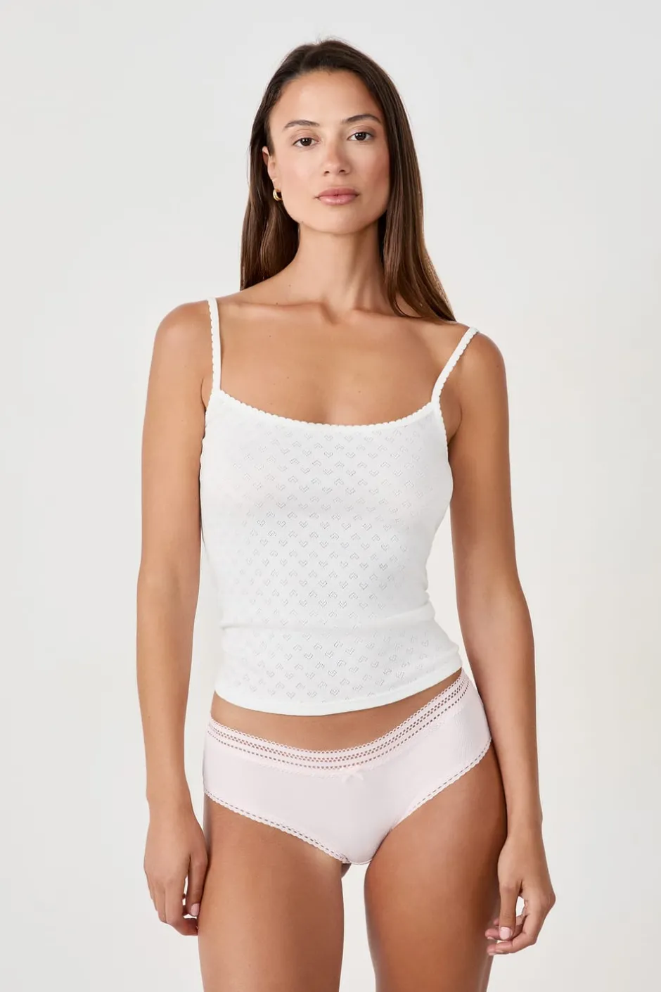 ETAM Culotte|Braguita de microfibra con detalles de encaje MELOCOTÓN