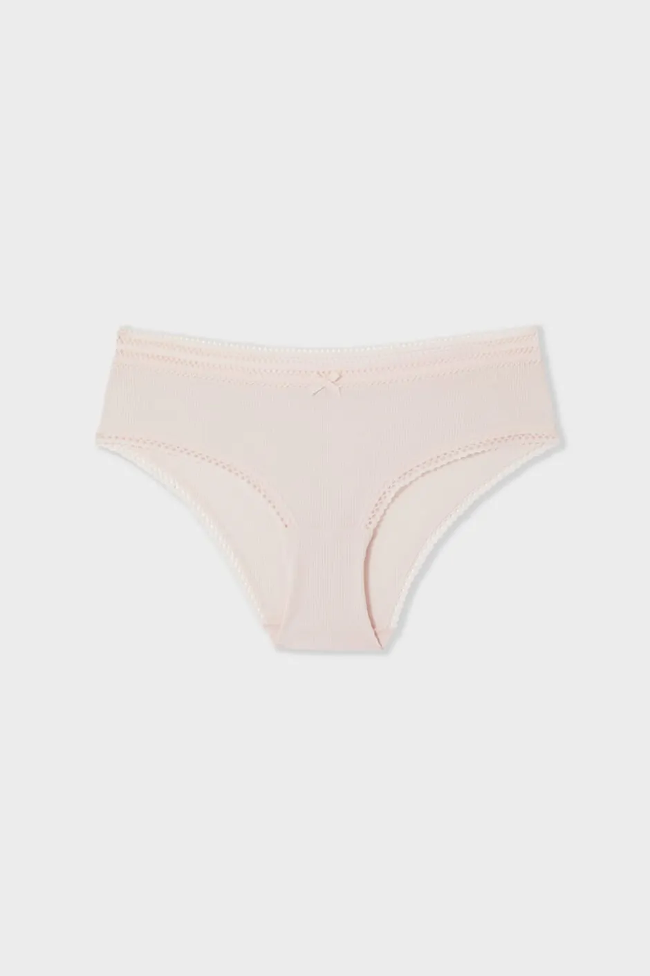 ETAM Culotte|Braguita de microfibra con detalles de encaje MELOCOTÓN