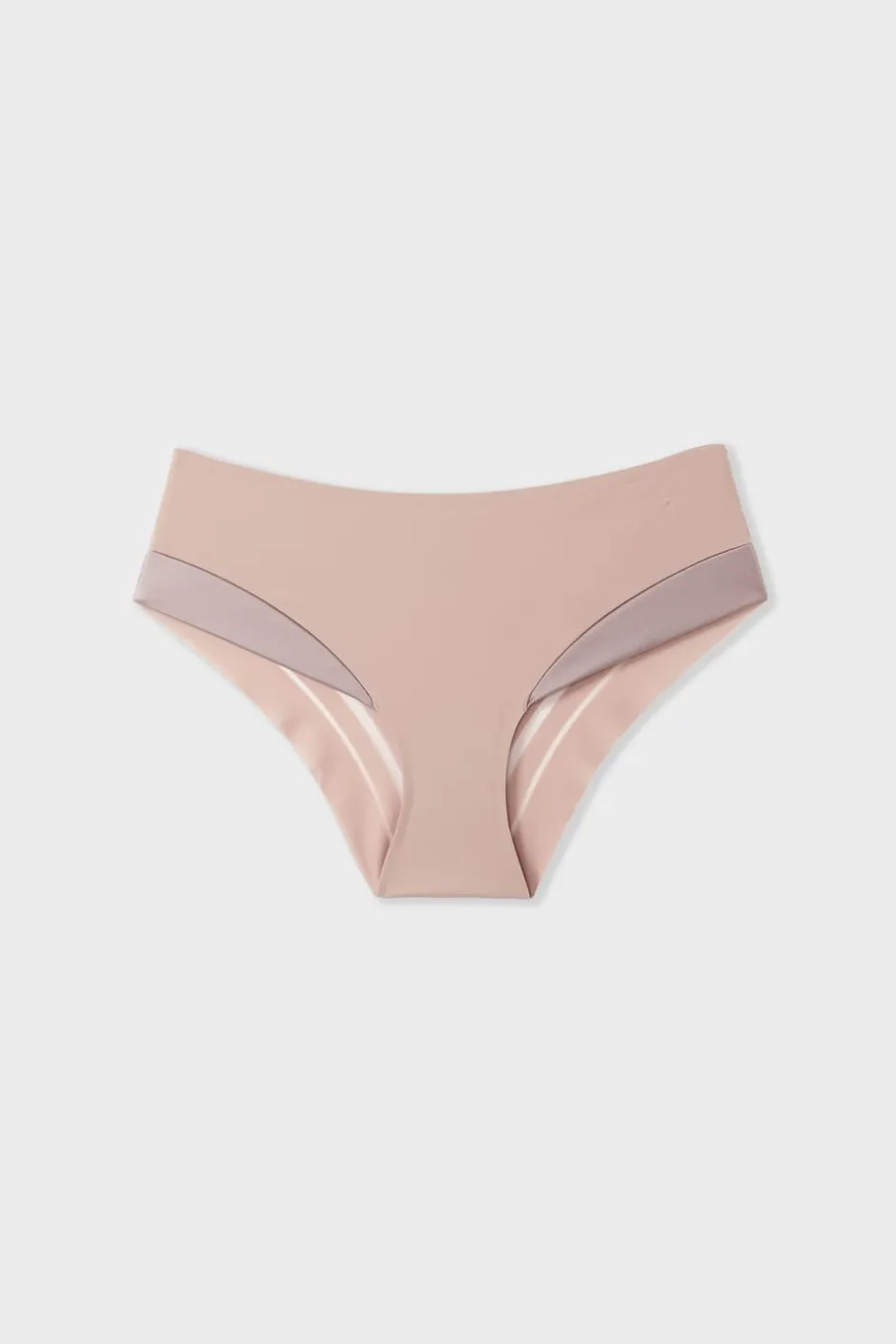 ETAM Braguitas Invisibles|Culotte|Braguita de microfibra satinada TAUPE