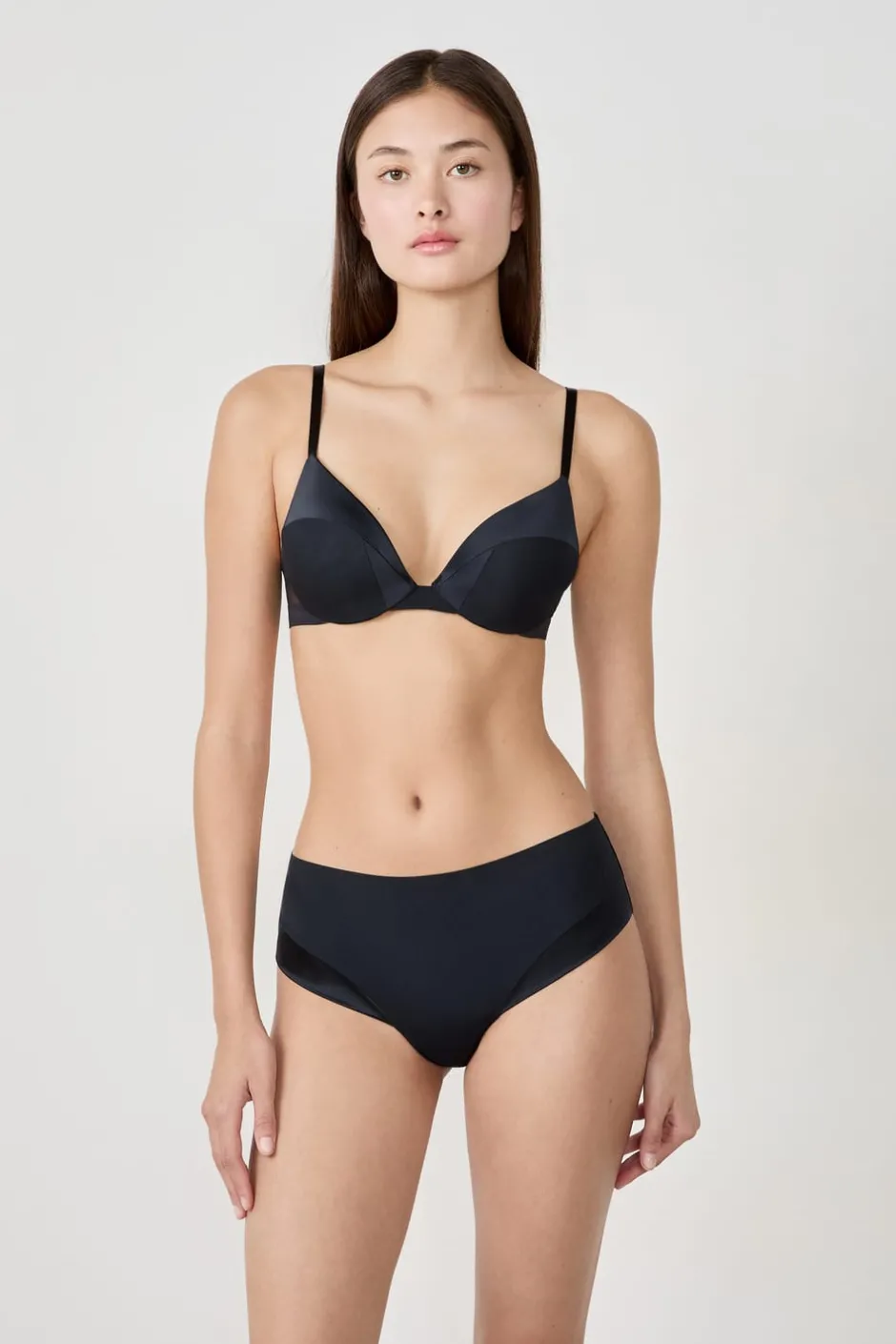 ETAM Braguitas Invisibles|Novedades Braguitas|Braguita de microfibra satinada NEGRO