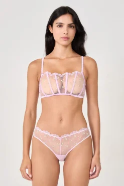 ETAM Brasileña|Braguita hipster con detalles bordados LILA