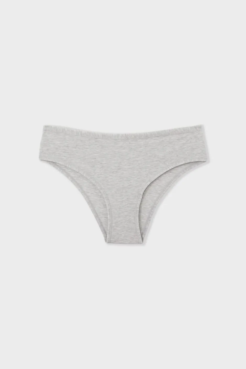ETAM Brasileña|Braguita hipster de algodón orgánico elástico PLATA