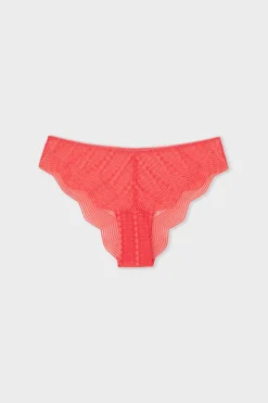 ETAM Brasileña|Novedades Braguitas|Braguita hipster de encaje CORAL