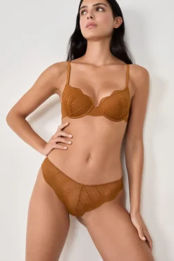 ETAM Braguitas Encaje|Brasileña|Braguita hipster de encaje MARRÓN