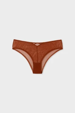 ETAM Brasileña|Novedades Braguitas|Braguita hipster de tul MARR&Oacute;N