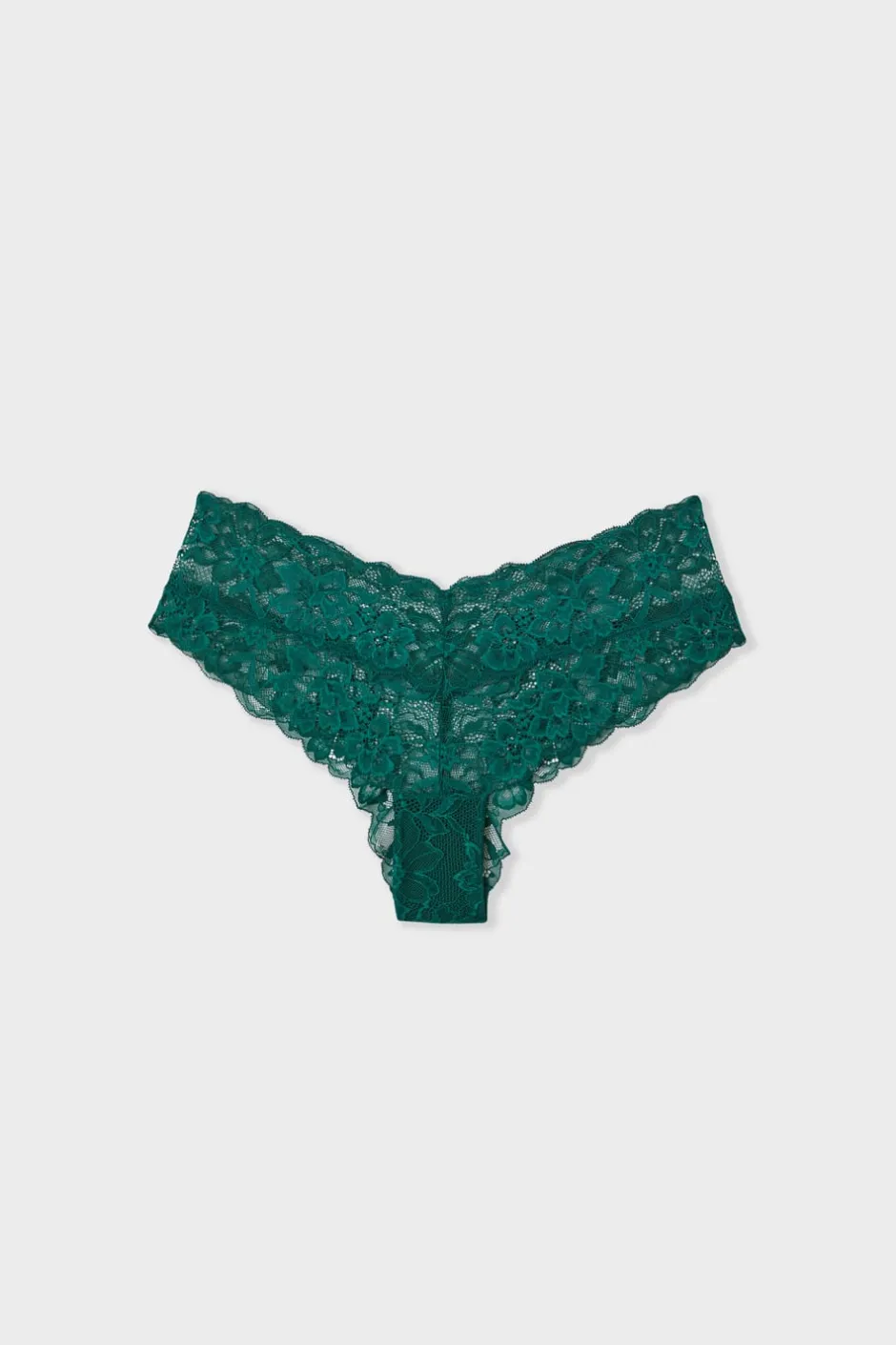 ETAM Brasileña|Braguitas Encaje|Braguita hipster V-shape de encaje ESMERALDA