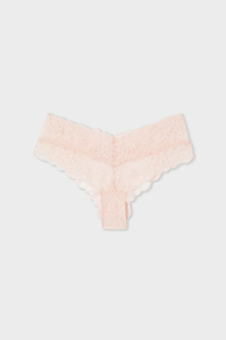 ETAM Brasileña|Braguitas Encaje|Braguita hipster V-shape de encaje ROSA