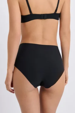ETAM Braguitas Invisibles|Talle Alto|Braguita midi de microfibra NEGRO