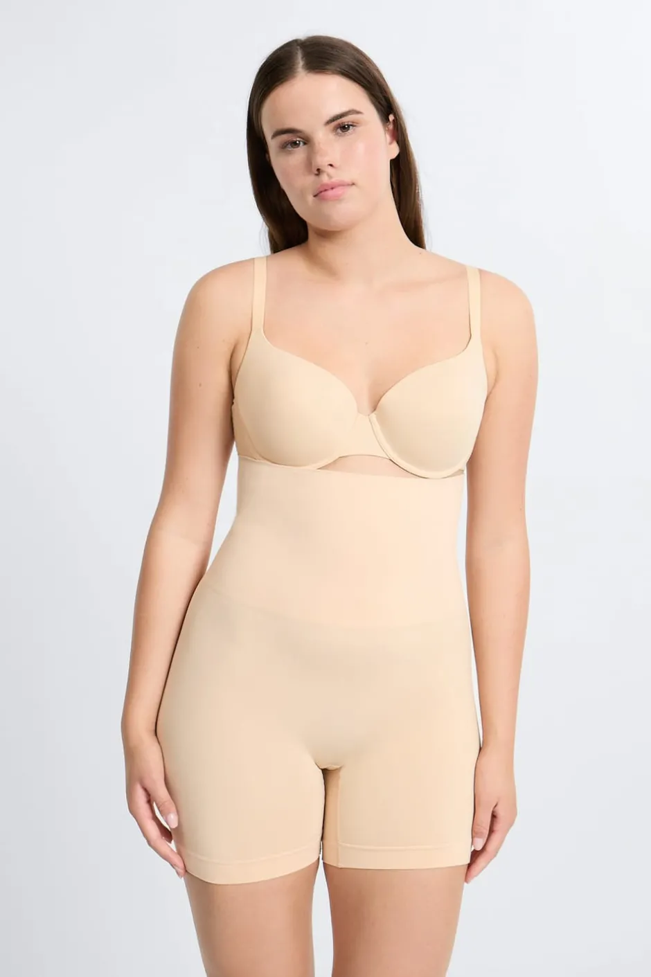 ETAM Braguitas Moldeadoras|Braguitas Invisibles|Braguita moldeadora de cintura alta - Sujeción media C.BEIGE