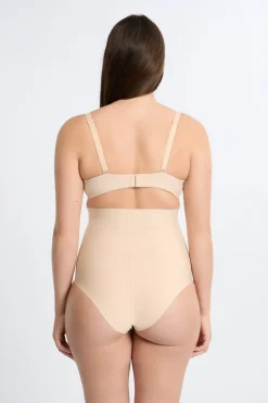 ETAM Braguitas Moldeadoras|Braguitas Invisibles|Braguita moldeadora de cintura extra alta - Sujeción fuerte C.BEIGE