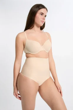 ETAM Braguitas Moldeadoras|Braguitas Invisibles|Braguita moldeadora de cintura extra alta - Sujeción fuerte C.BEIGE