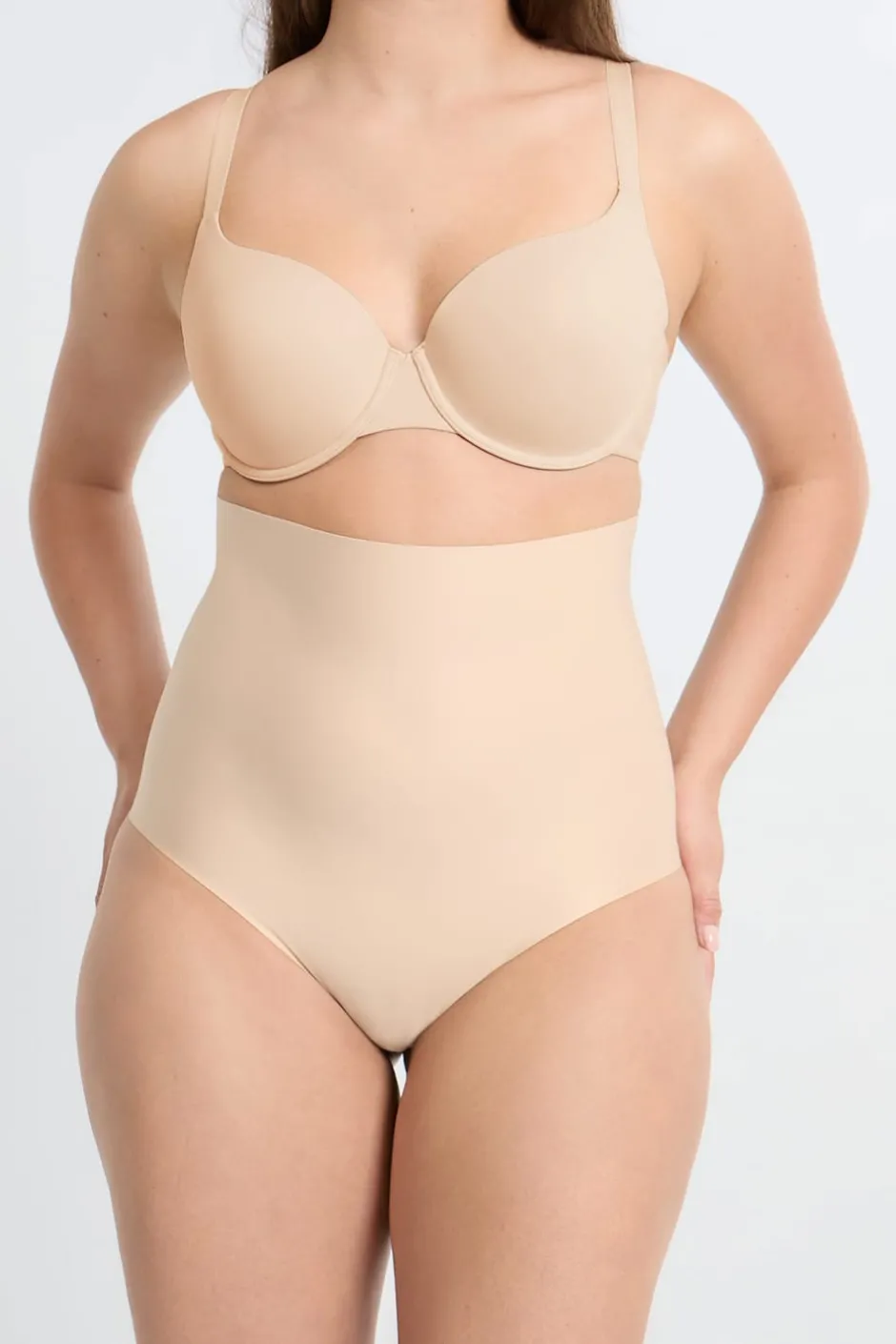 ETAM Braguitas Moldeadoras|Braguitas Invisibles|Braguita moldeadora de cintura alta - Sujeción fuerte C.BEIGE