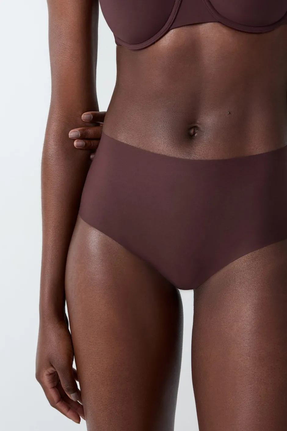 ETAM Braguitas Novias|Braguitas Invisibles|Braguitas de microfibra CHOCOLATE