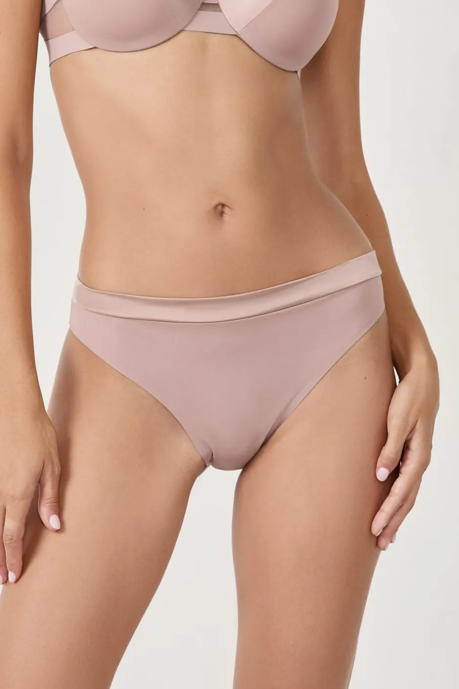 ETAM Braguitas Novias|Braguitas Invisibles|Braguitas de microfibra satinada TOPO
