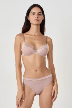 ETAM Braguitas Novias|Braguitas Invisibles|Braguitas de microfibra satinada TOPO