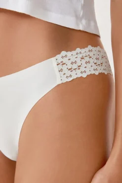 ETAM Braguita|Braguitas Party|Braguitas de microfibra y encaje BLANCO