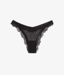 ETAM Braguitas Sexy|Braguitas Encaje|Braguitas de tul y encaje NEGRO