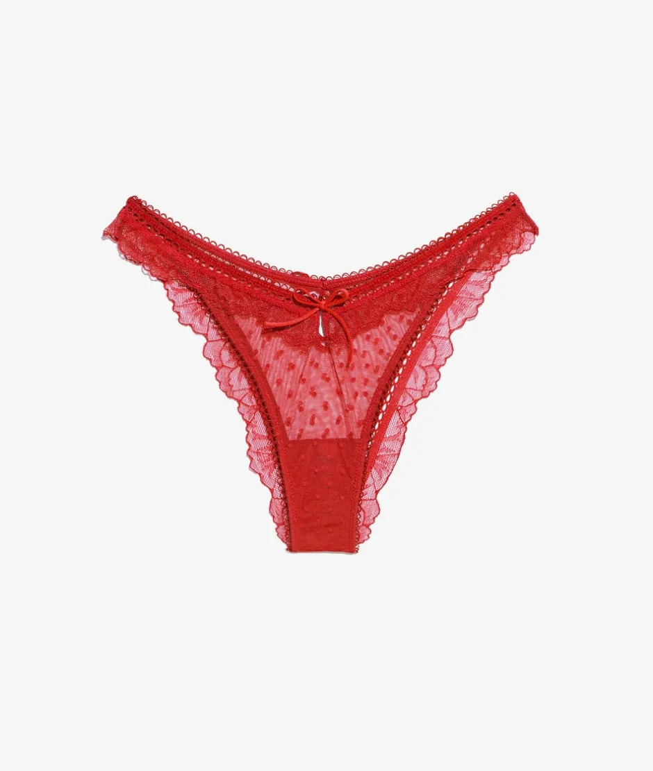 ETAM Braguitas Sexy|Braguita|Braguitas de tul y encaje CARDINAL