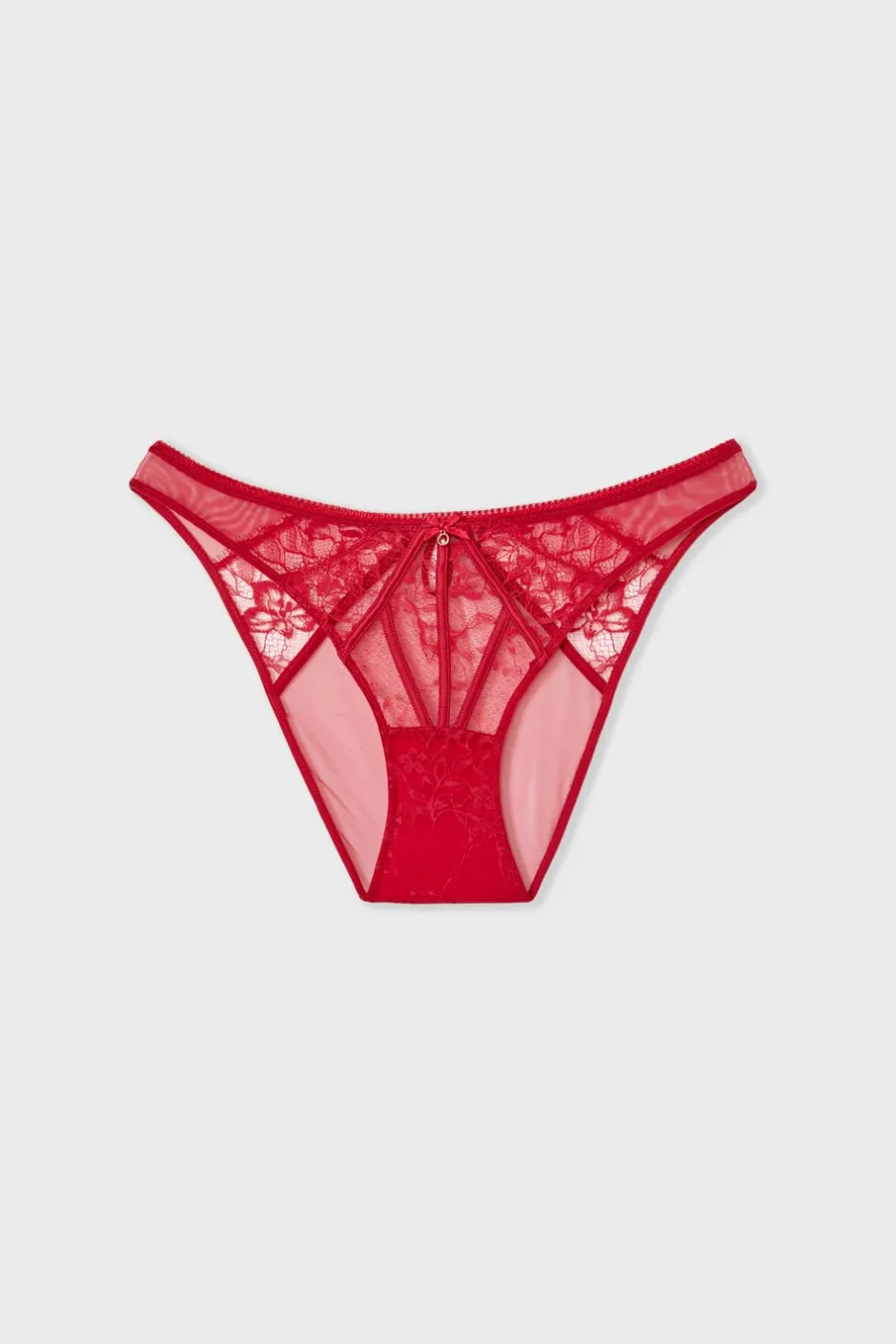 ETAM Braguitas Encaje|Braguita|Braguitas de tul y satén ROJO